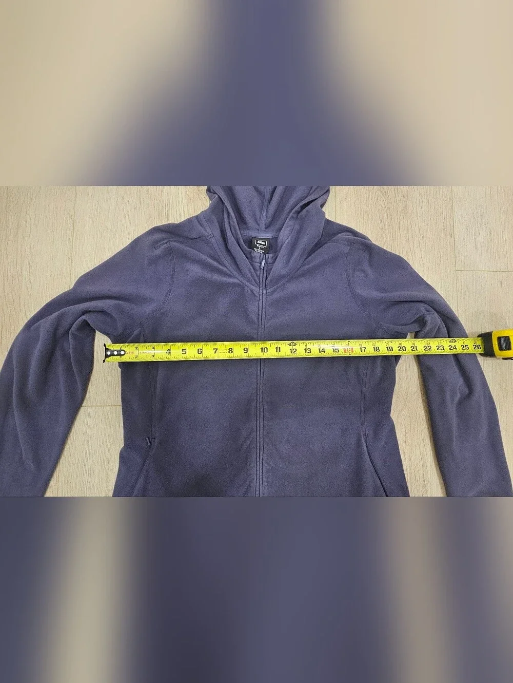 REI Women’s Large Fleece Hoodie Jacket Full Zip Purple Recycled Polyester Outdoo